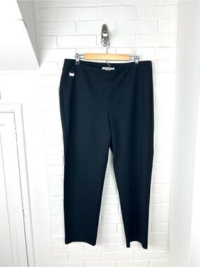 Zac & Rachel Black Stretch Ponte Knit Pants Plus Size 1X